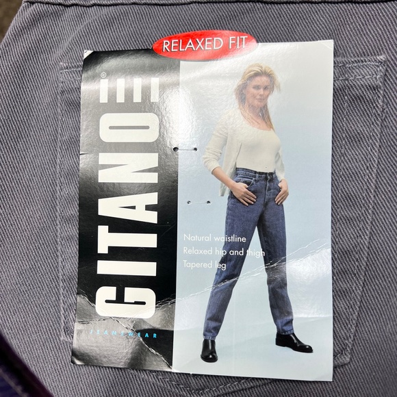 👖NWT🤩 VINTAGE 80s |•GITANO•| Deadstock Relaxed Fit SUPER High Rise Jean 14P - Picture 5 of 16